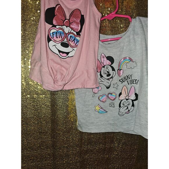 ✨ Minnie Mouse Glitter Shirt Set (2-Pack) – Girls Size 3T - Picture 7 of 10